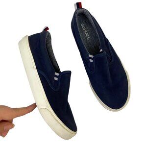 Old Navy Slip On Shoes Low Top Navy Blue Sneakers No Tie Casual Kids Boys 3